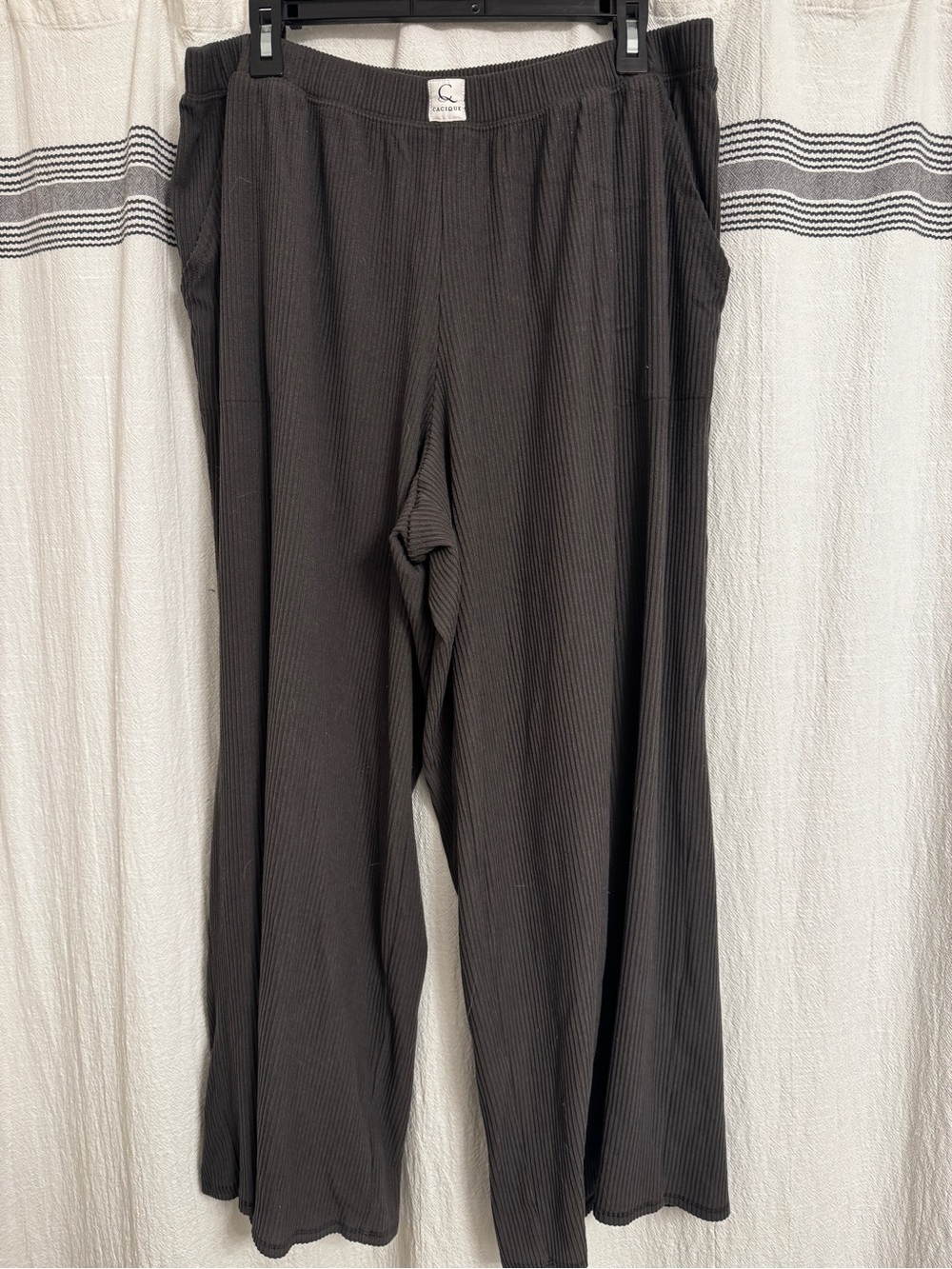 Brushed Rib Wide Leg Sleep Pant - Picture 4 of 7